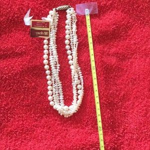 Authentic Majorica pearl from Spain .Multi  trend necklace